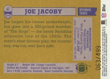 2004 Topps All-Time Fan Favorites - Chrome #41 Joe Jacoby Back
