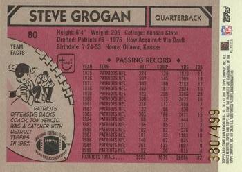 2004 Topps All-Time Fan Favorites - Chrome #80 Steve Grogan Back