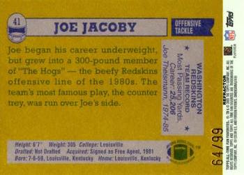2004 Topps All-Time Fan Favorites - Chrome Refractors #41 Joe Jacoby Back