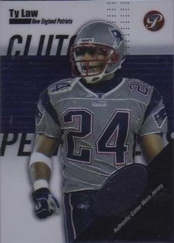 2004 Topps Pristine - Clutch Performers Jersey #CP-TL Ty Law Front