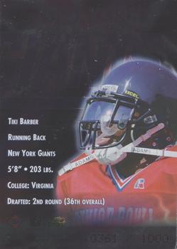 1997 Collector's Edge Excalibur - NFL Draft #13 Tiki Barber Back