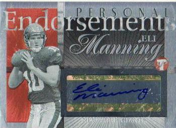 2004 Topps Pristine - Personal Endorsement Autographs #PE-EM Eli Manning Front