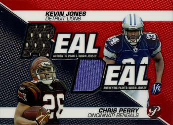 2004 Topps Pristine - Real Deal Jersey #RD-PJ Chris Perry / Kevin Jones Front