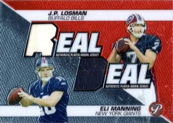 2004 Topps Pristine - Real Deal Jersey #RD-EL J.P. Losman / Eli Manning Front