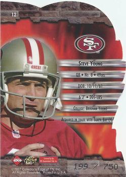 1997 Collector's Edge Excalibur - Over Lords #12 Steve Young Back