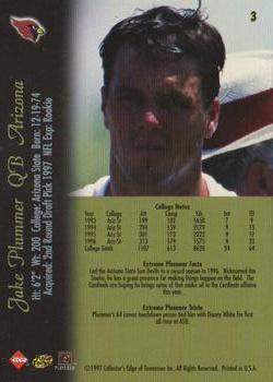 1997 Collector's Edge Extreme #3 Jake Plummer Back