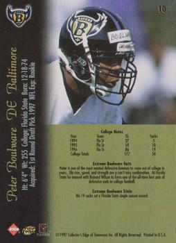 1997 Collector's Edge Extreme #10 Peter Boulware Back