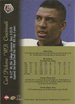 1997 Collector's Edge Extreme #38 Carl Pickens Back