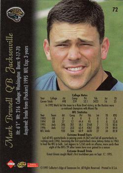 1997 Collector's Edge Extreme #72 Mark Brunell Back