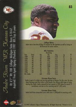 1997 Collector's Edge Extreme #83 Andre Rison Back