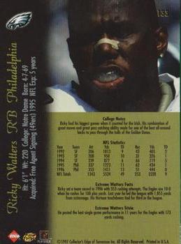 1997 Collector's Edge Extreme #133 Ricky Watters Back