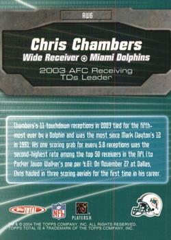 2004 Topps Total - Award Winners #AW6 Chris Chambers Back
