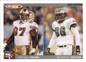 2004 Topps Total - First Edition #246 Bryant Young / Brandon Whiting Front