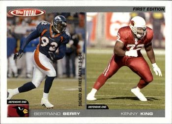 2004 Topps Total - First Edition #252 Bertrand Berry / Kenny King Front
