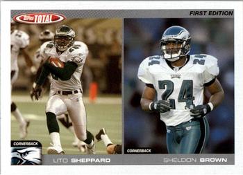 2004 Topps Total - First Edition #267 Lito Sheppard / Sheldon Brown Front