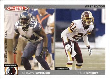 2004 Topps Total - First Edition #275 Shawn Springs / Fred Smoot Front
