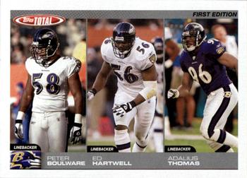 2004 Topps Total - First Edition #278 Peter Boulware / Ed Hartwell / Adalius Thomas Front