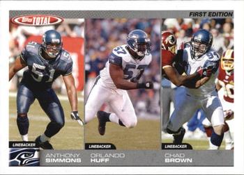 2004 Topps Total - First Edition #302 Anthony Simmons / Orlando Huff / Chad Brown Front