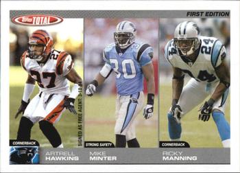 2004 Topps Total - First Edition #310 Artrell Hawkins / Mike Minter / Ricky Manning Front