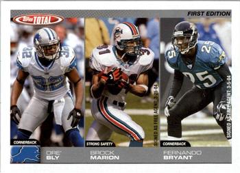 2004 Topps Total - First Edition #314 Dre' Bly / Brock Marion / Fernando Bryant Front