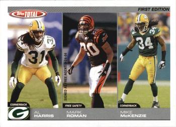 2004 Topps Total - First Edition #315 Al Harris / Mark Roman / Mike McKenzie Front
