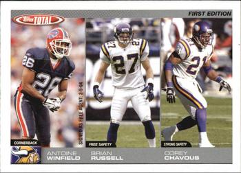 2004 Topps Total - First Edition #319 Antoine Winfield / Brian Russell / Corey Chavous Front