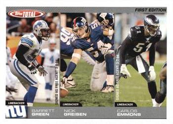 2004 Topps Total - First Edition #322 Barrett Green / Nick Greisen / Carlos Emmons Front