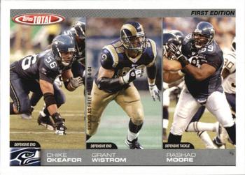 2004 Topps Total - First Edition #326 Chike Okeafor / Grant Wistrom / Rashad Moore Front