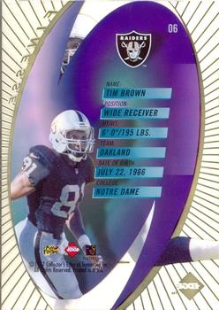 1997 Collector's Edge Extreme - Finesse #06 Tim Brown Back