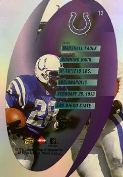 1997 Collector's Edge Extreme - Finesse #12 Marshall Faulk Back