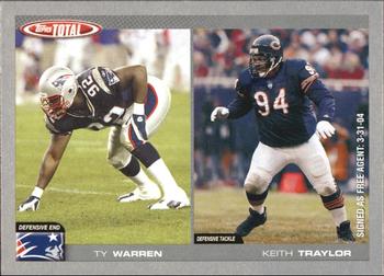 2004 Topps Total - Silver #263 Ty Warren / Keith Traylor Front