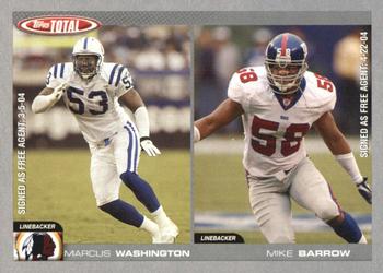 2004 Topps Total - Silver #269 Marcus Washington / Mike Barrow Front