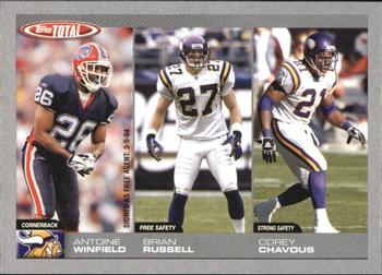 2004 Topps Total - Silver #319 Antoine Winfield / Brian Russell / Corey Chavous Front
