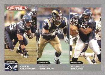 2004 Topps Total - Silver #326 Chike Okeafor / Grant Wistrom / Rashad Moore Front