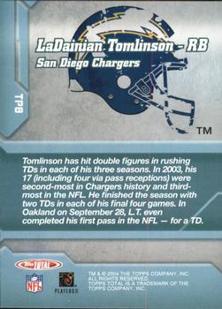 2004 Topps Total - Total Production #TP8 LaDainian Tomlinson Back