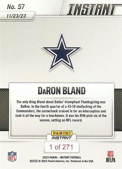 2023 Panini Instant NFL #57 Daron Bland Back
