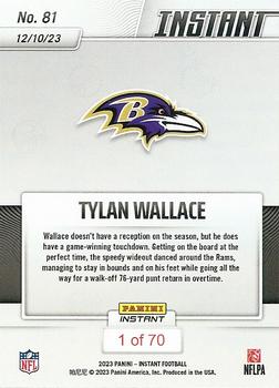 2023 Panini Instant NFL #81 Tylan Wallace Back