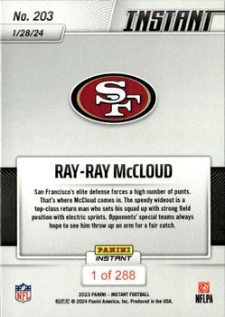 2023 Panini Instant NFL #203 Ray-Ray McCloud III Back