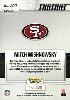 2023 Panini Instant NFL #200 Mitch Wishnowsky Back
