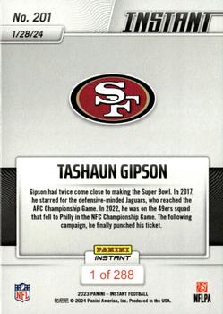 2023 Panini Instant NFL #201 Tashaun Gipson Sr. Back