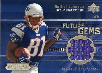 2004 Upper Deck Diamond Collection All-Star Lineup - Future Gems Jersey #FG-BJ Bethel Johnson Front