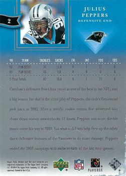 2004 Upper Deck Diamond Collection All-Star Lineup - Silver Honors #2 Julius Peppers Back