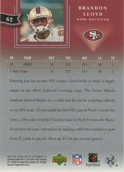 2004 Upper Deck Diamond Collection All-Star Lineup - Silver Honors #62 Brandon Lloyd Back