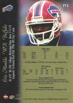 1997 Collector's Edge Extreme - Foil #P15 Eric Moulds Back