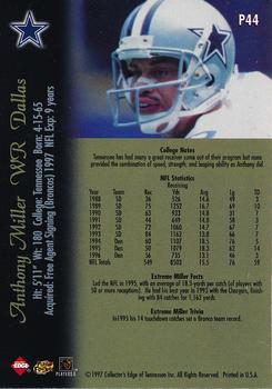1997 Collector's Edge Extreme - Foil #P44 Anthony Miller Back