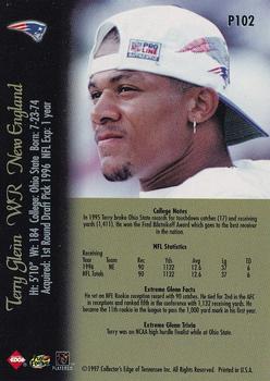 1997 Collector's Edge Extreme - Foil #P102 Terry Glenn Back