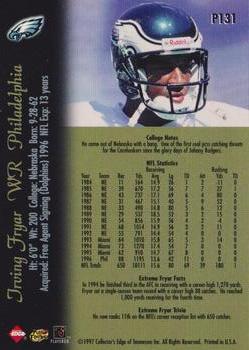 1997 Collector's Edge Extreme - Foil #P131 Irving Fryar Back