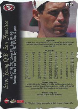 1997 Collector's Edge Extreme - Foil #P154 Steve Young Back