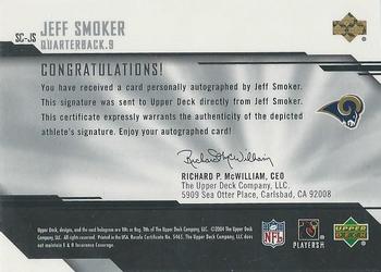 2004 UD Diamond Pro Sigs - Signature Collection #SC-JS Jeff Smoker Back
