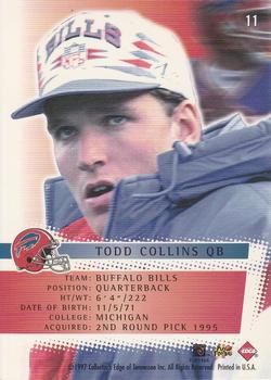 1997 Collector's Edge Extreme - Force #11 Todd Collins Back